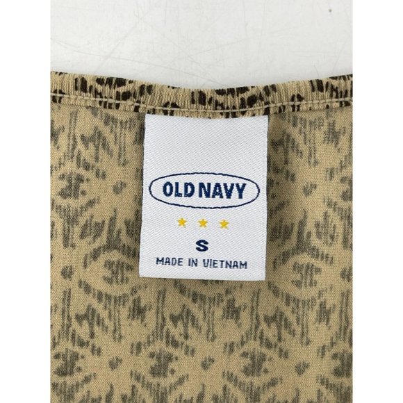 Old Navy Women's Brown Sleeveless Geometric Print Stretch Knit Dress Size Small - Picture 7 of 13